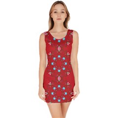 Embroidery Paisley Red Bodycon Dress by snowwhitegirl