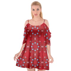 Embroidery Paisley Red Cutout Spaghetti Strap Chiffon Dress by snowwhitegirl