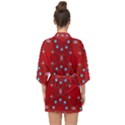 Embroidery Paisley Red Half Sleeve Chiffon Kimono View2