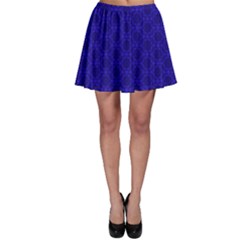 Victorian Paisley Royal Blue Pattern Skater Skirt by snowwhitegirl