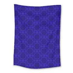 Victorian Paisley Royal Blue Pattern Medium Tapestry by snowwhitegirl