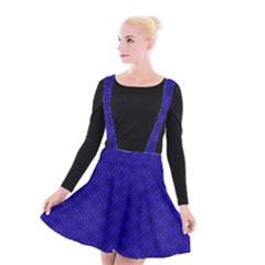 Victorian Paisley Royal Blue Pattern Suspender Skater Skirt by snowwhitegirl