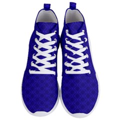 Victorian Paisley Royal Blue Pattern Men s Lightweight High Top Sneakers