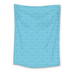 Retro Blue Pattern Medium Tapestry