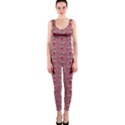 Retro Red Pattern One Piece Catsuit View1