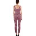 Retro Red Pattern One Piece Catsuit View2