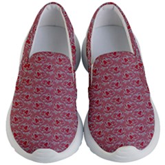 Retro Red Pattern Kid s Lightweight Slip Ons