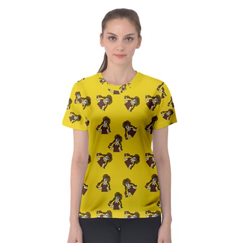 Girl With Popsicle Yello Women s Sport Mesh Tee by snowwhitegirl