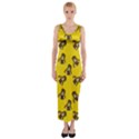 Girl With Popsicle Yello Fitted Maxi Dress View1