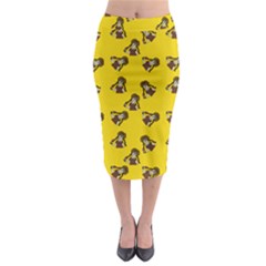 Girl With Popsicle Yello Midi Pencil Skirt by snowwhitegirl