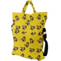 Girl With Popsicle Yello Fold Over Handle Tote Bag View2