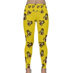 Girl With Popsicle Yello Lightweight Velour Classic Yoga Leggings by snowwhitegirl