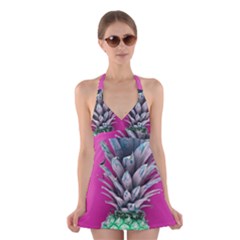 Green Pineapple Halter Dress Swimsuit  by snowwhitegirl