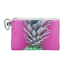 Green Pineapple Canvas Cosmetic Bag (medium)