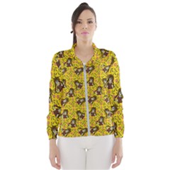 Girl With Popsicle Yellow Floral Windbreaker (women) by snowwhitegirl