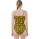 Girl With Popsicle Yellow Floral Cut Out Top Tankini Set View2