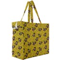 Girl With Popsicle Yellow Floral Canvas Travel Bag View3