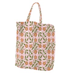 Pink Dot Floral Giant Grocery Tote