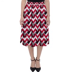 Vintage Camera Chevron Classic Midi Skirt