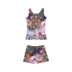 Pattern Patchwork Kid s Boyleg Swimsuit