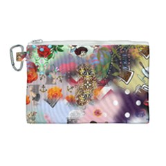 Pattern Patchwork Canvas Cosmetic Bag (large)