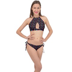 Eighties Bugs Cross Front Halter Bikini Set by snowwhitegirl