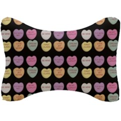 Valentine Hearts Black Seat Head Rest Cushion by snowwhitegirl