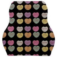 Valentine Hearts Black Car Seat Velour Cushion 