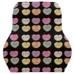 Valentine Hearts Black Car Seat Back Cushion 