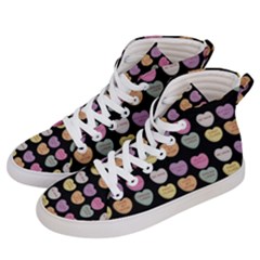 Valentine Hearts Black Men s Hi-top Skate Sneakers