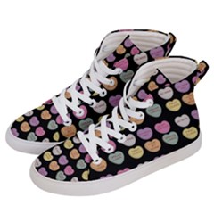 Valentine Hearts Black Women s Hi-top Skate Sneakers