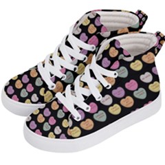 Valentine Hearts Black Kid s Hi-top Skate Sneakers