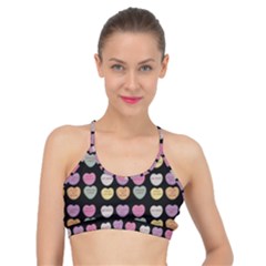 Valentine Hearts Black Basic Training Sports Bra by snowwhitegirl