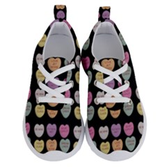 Valentine Hearts Black Running Shoes