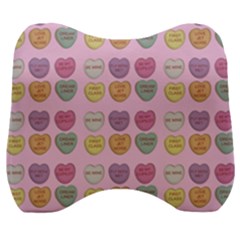 Valentine Hearts Pink Velour Head Support Cushion