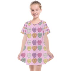 Valentine Hearts Pink Kids  Smock Dress