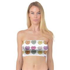 Valentine Hearts White Bandeau Top