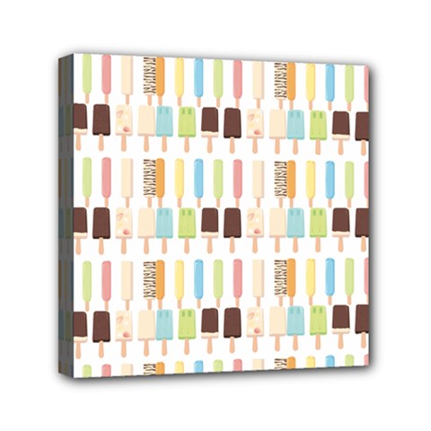 Candy Popsicles White Mini Canvas 6  X 6  (stretched) by snowwhitegirl