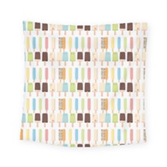 Candy Popsicles White Square Tapestry (small) by snowwhitegirl