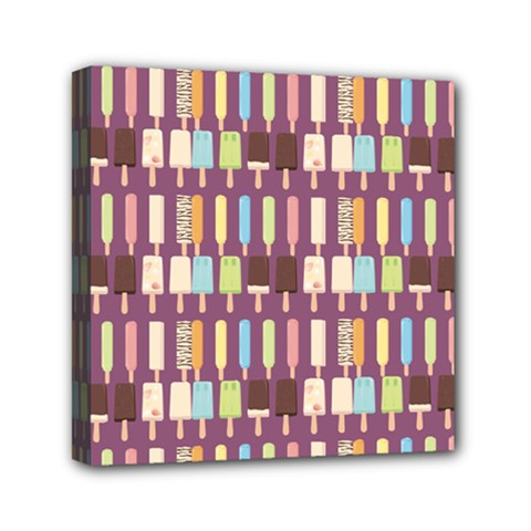 Candy Popsicles Purple Mini Canvas 6  X 6  (stretched) by snowwhitegirl