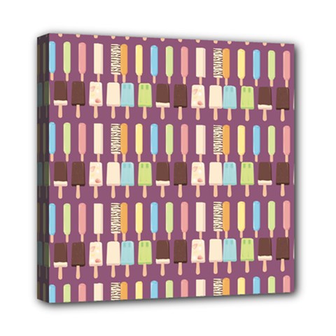 Candy Popsicles Purple Mini Canvas 8  X 8  (stretched) by snowwhitegirl