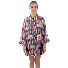 Candy Popsicles Purple Long Sleeve Kimono Robe