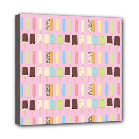 Candy Popsicles Pink Mini Canvas 8  X 8  (stretched) by snowwhitegirl