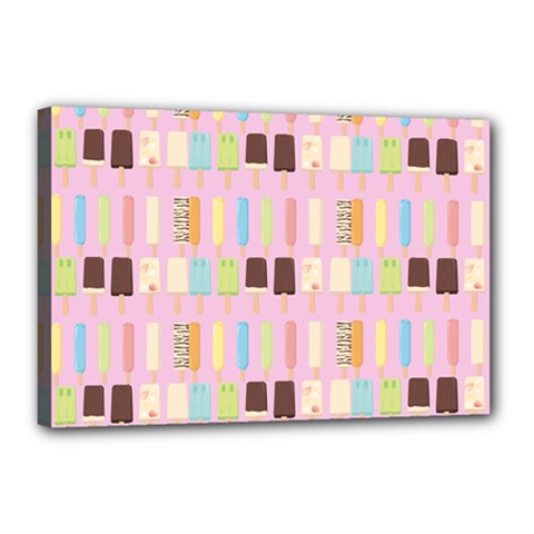 Candy Popsicles Pink Canvas 18  X 12  (stretched) by snowwhitegirl