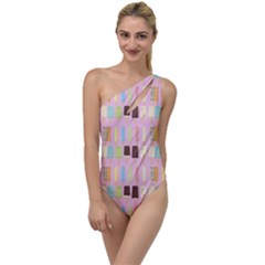 Candy Popsicles Pink To One Side Swimsuit