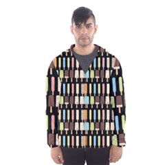 Candy Popsicles Black Hooded Windbreaker (men) by snowwhitegirl