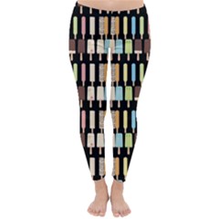 Candy Popsicles Black Classic Winter Leggings by snowwhitegirl