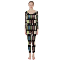 Candy Popsicles Black Long Sleeve Catsuit by snowwhitegirl