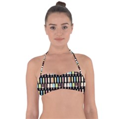 Candy Popsicles Black Halter Bandeau Bikini Top by snowwhitegirl