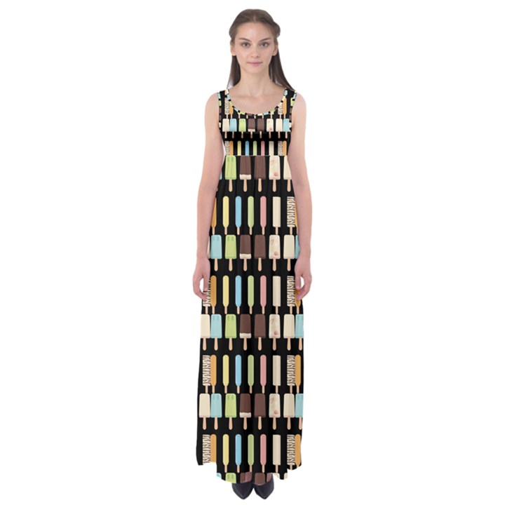 Candy Popsicles Black Empire Waist Maxi Dress